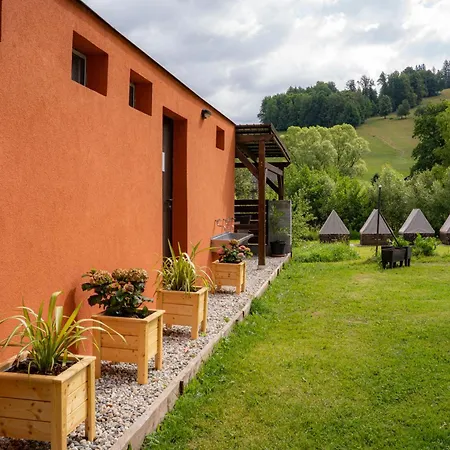 Lüks kamp alanı Glamping S Piknikem U Koni